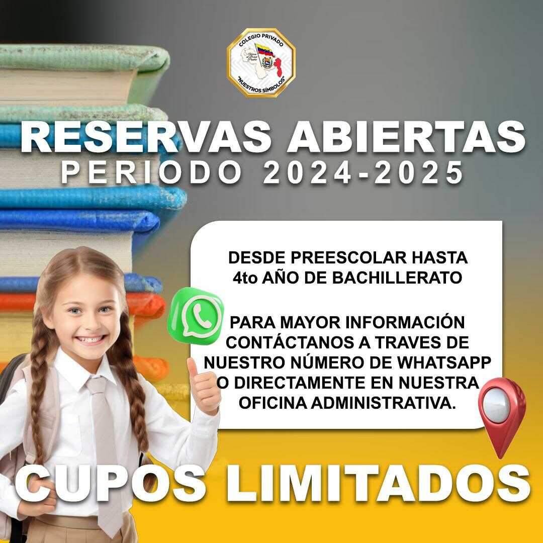 reserva de cupos período 2024-2025